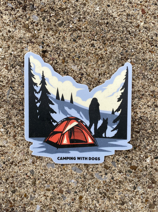 Logo Sticker - Camping With Dogs