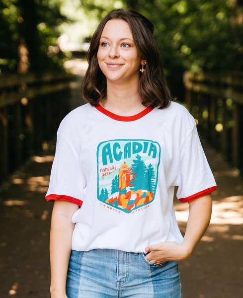Acadia National Park Ringer Tee